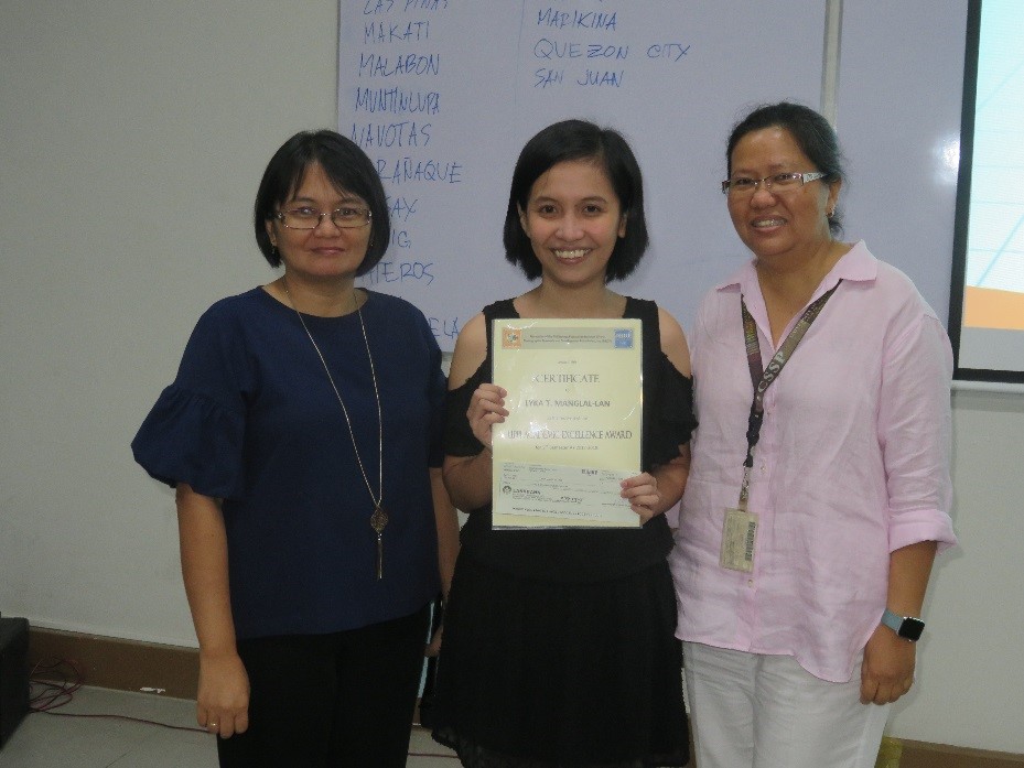 Ms. Manglal-lan with Prof. Maria Paz Marquez & Dr. Maria Midea Kabamalan.