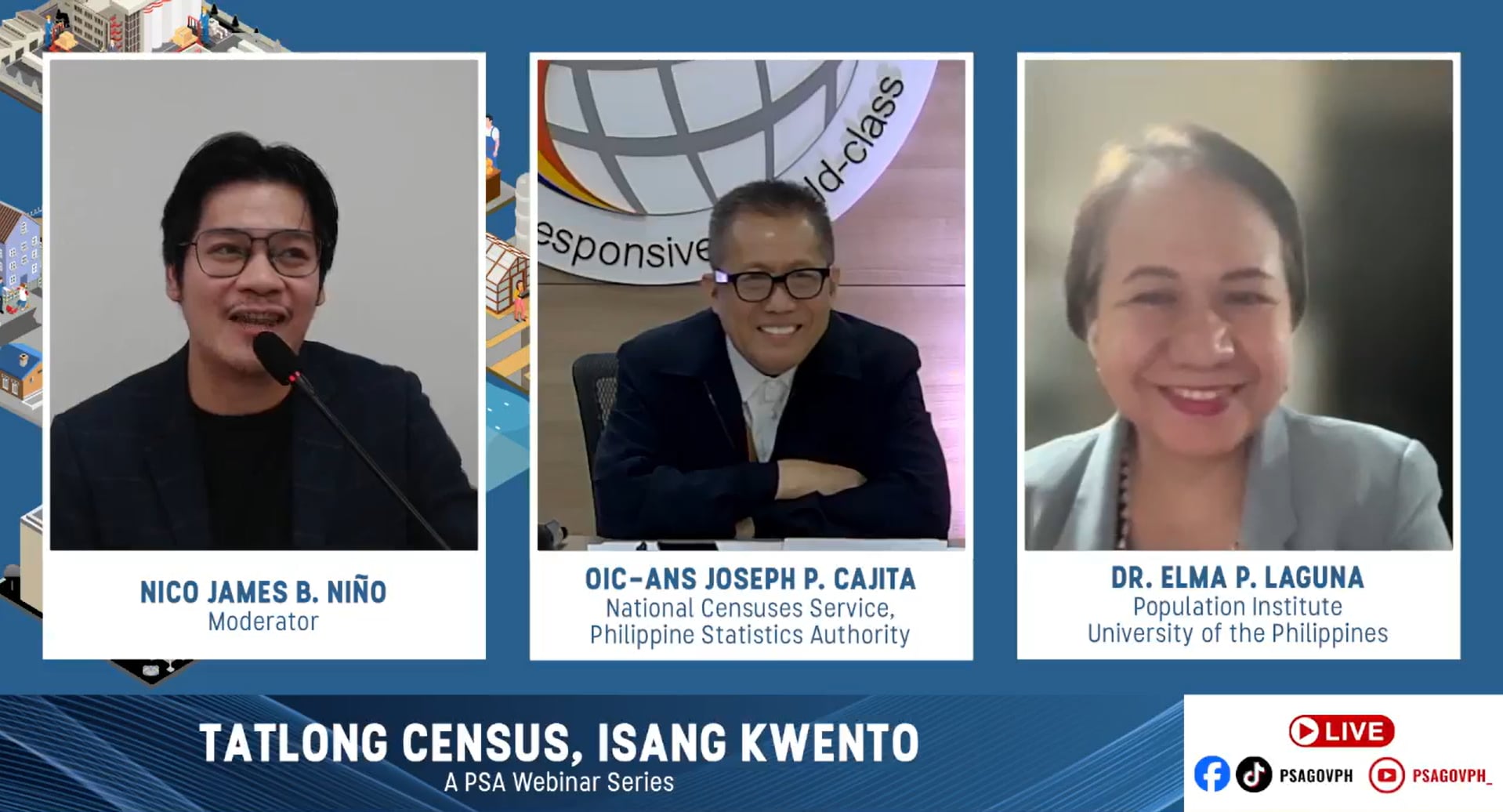 Screenshot from the Zoom livestream of the Philippine Statistics Authority