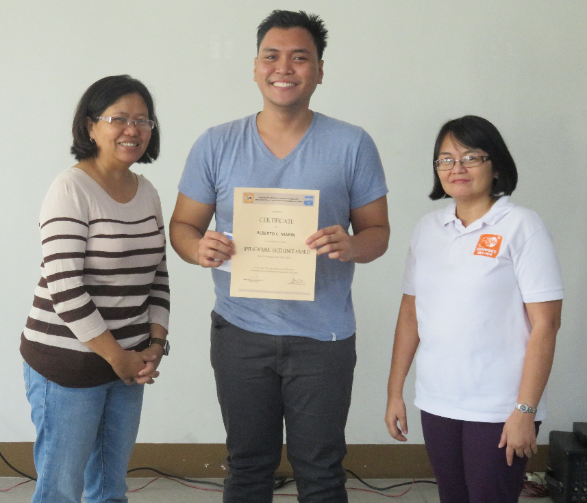 Dr. Maria Midea Kabamalan, Mr. Alberto Marin and Prof. Maria Paz Marquez.