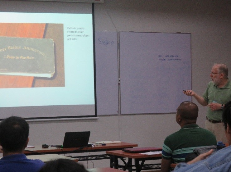 Dr. George C. Alter gives his first of three lectures in the workshop