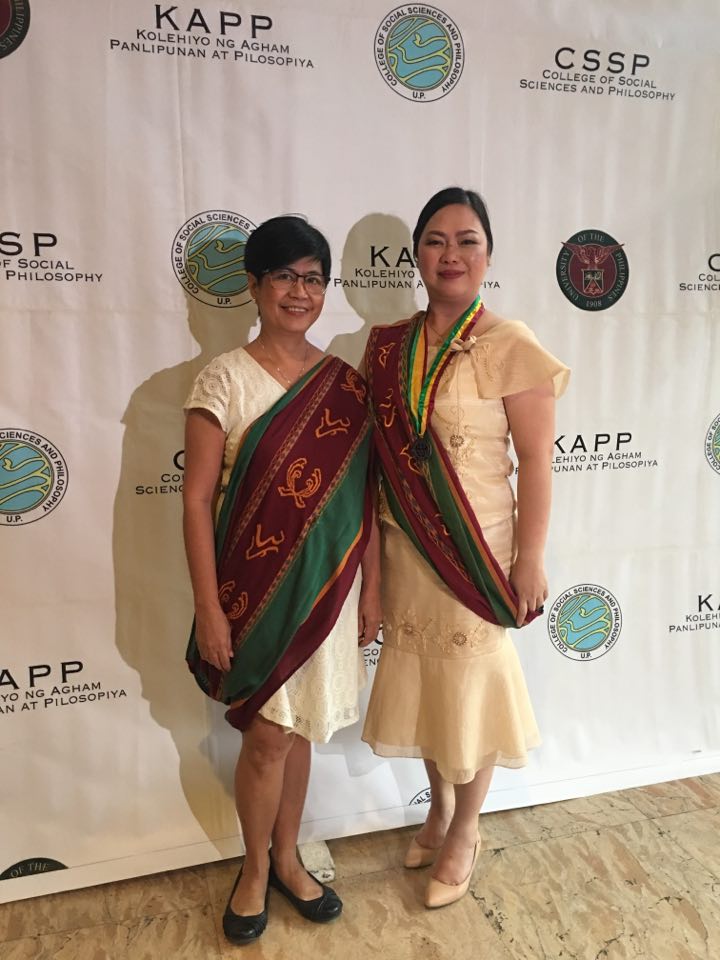 Gloren Hinlo with adviser Dr. Josefina N. Natividad 