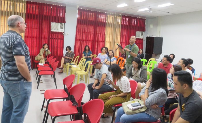 Dr. Ramiro hears a question from Teodoro Orteza of the PSA